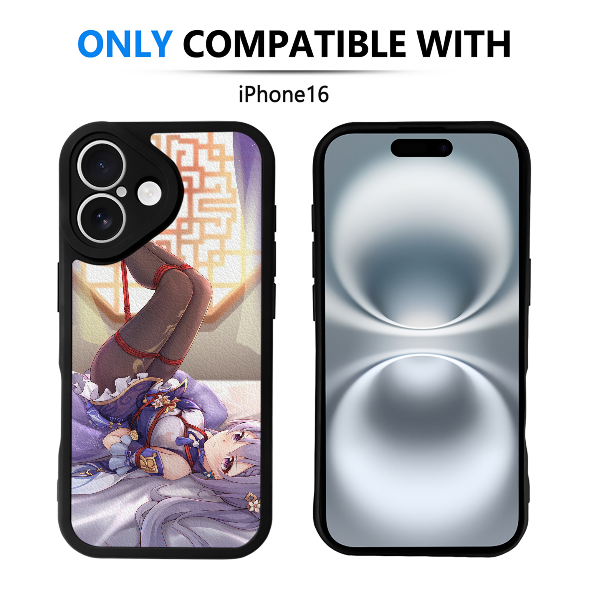 げんし神 genshin 【iPhone 16シリーズ対応】シリコンスマホケース（レザー調） 材質：シリコン
